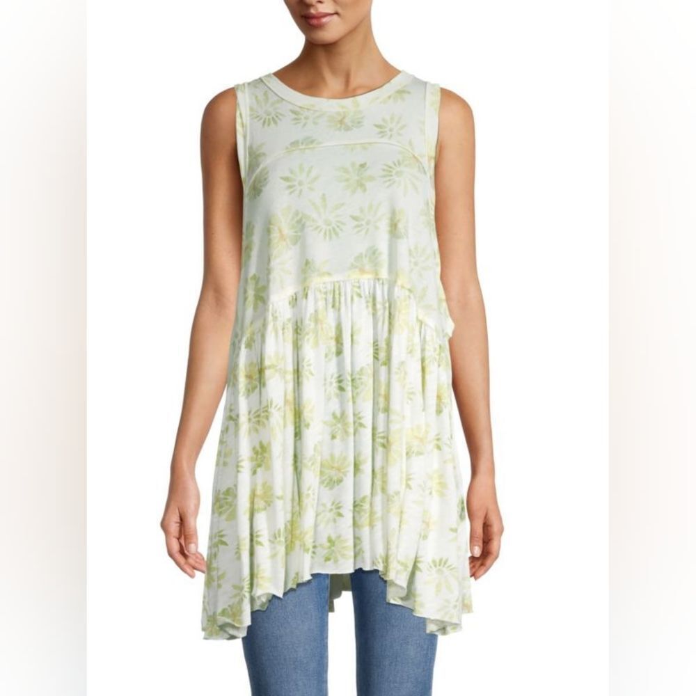 Free People Madison Floral Print Oversize Top Size S